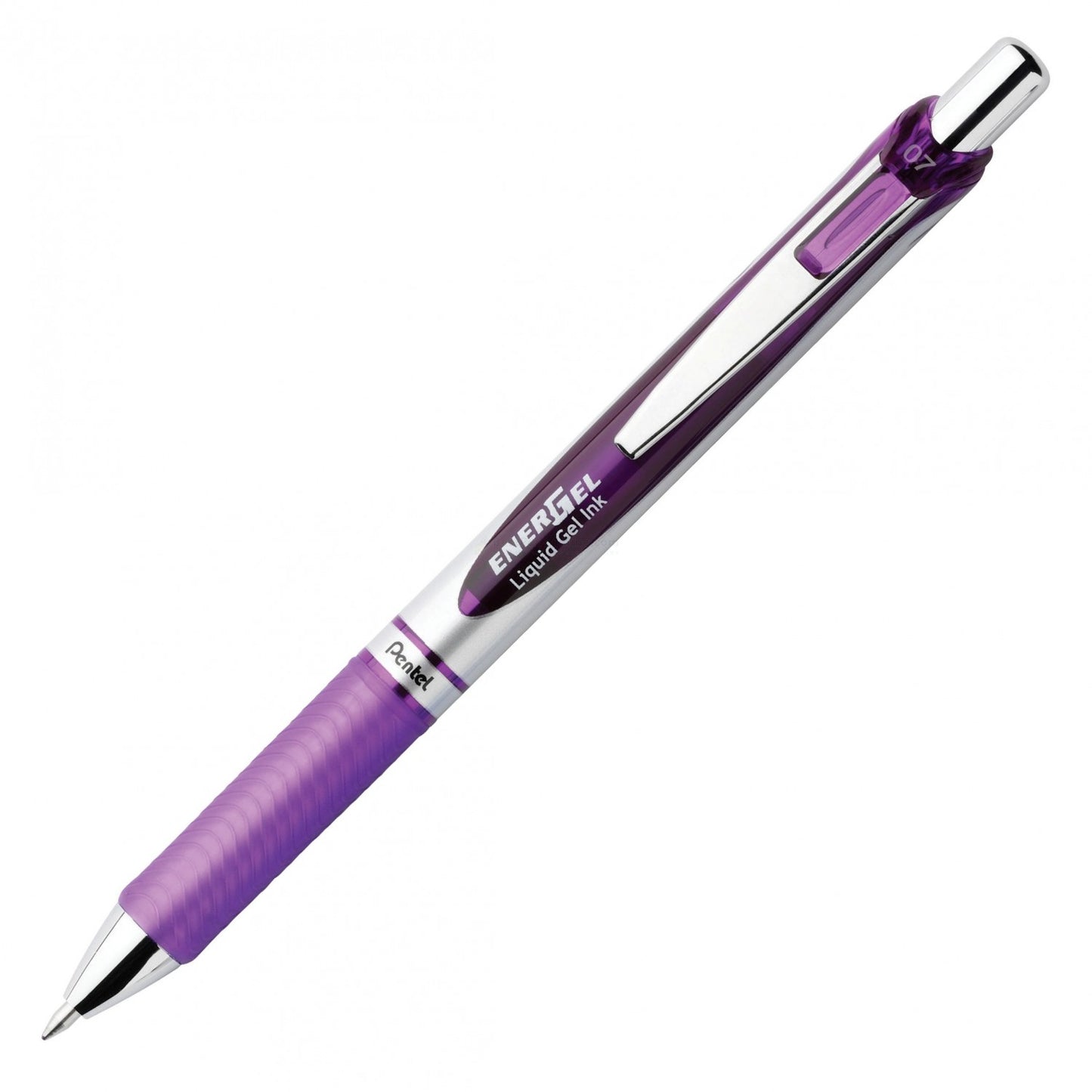 Pentel Energel Delux Rtx Retract Refillable Liq Med Metal Tip3.19, Violet