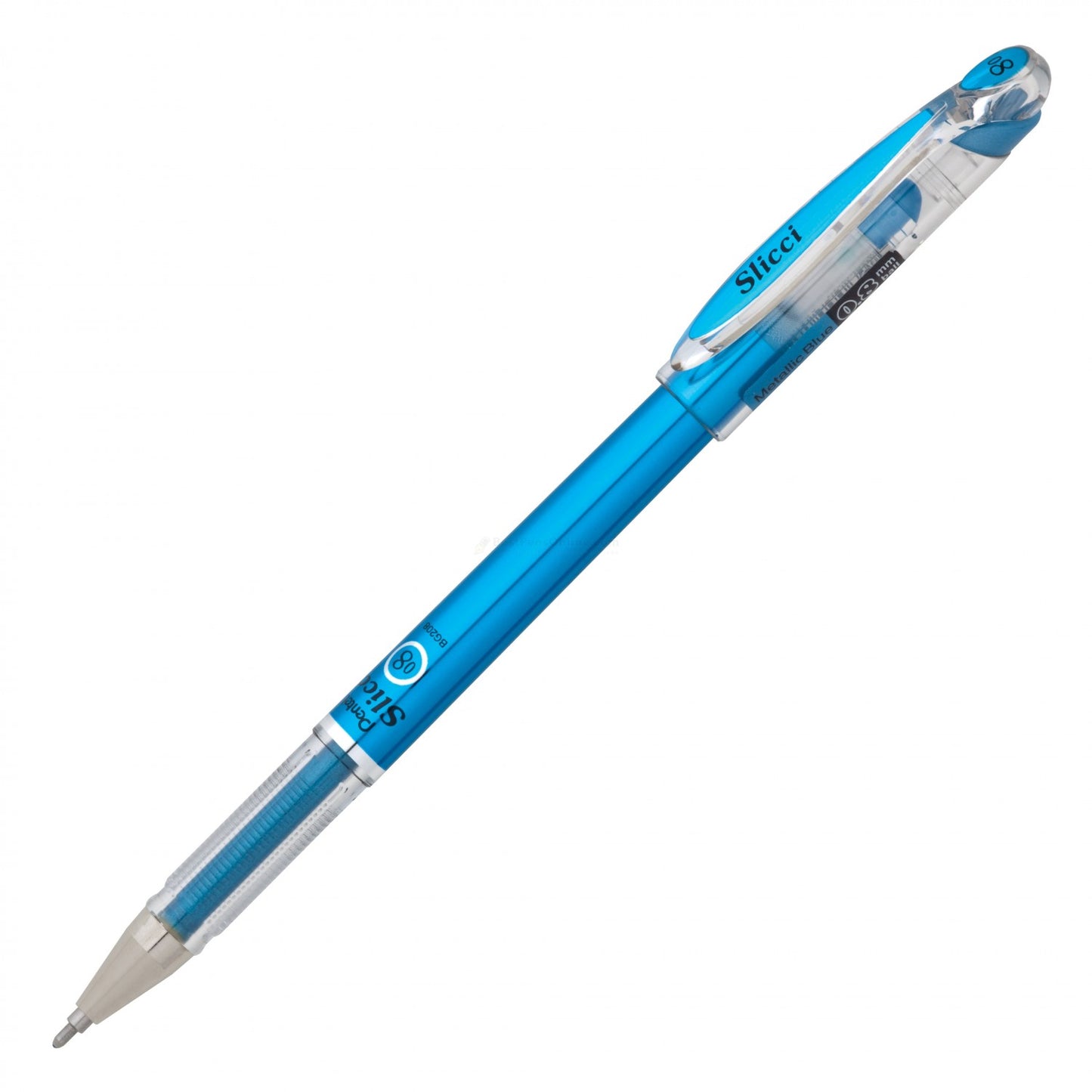 Pentel Slicci Metallic Extra Fine Gel Roller, Metallic Blue