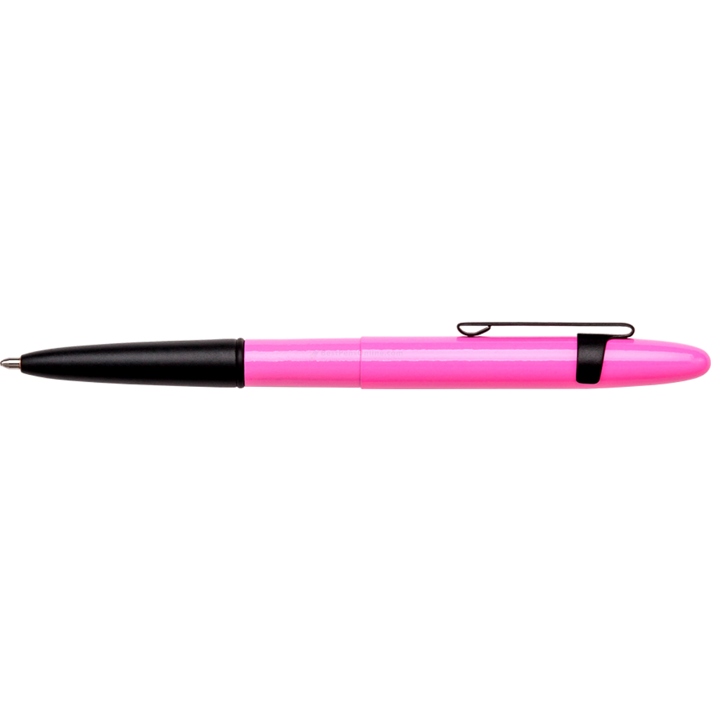 Fisher Pink Bullet Space Pen With Matte Black Finger Grip & Clip
