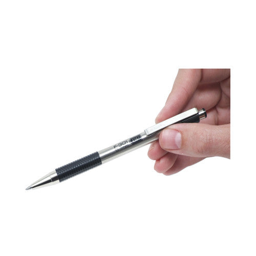 Zebra 27312 F-301 Bold Retractable Ballpoint 1.6mm Black 2pk