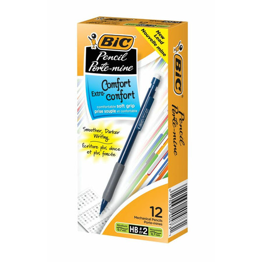 BIC Pencil Xtra Comfort Medium Point (0.7mm) Dozen Box