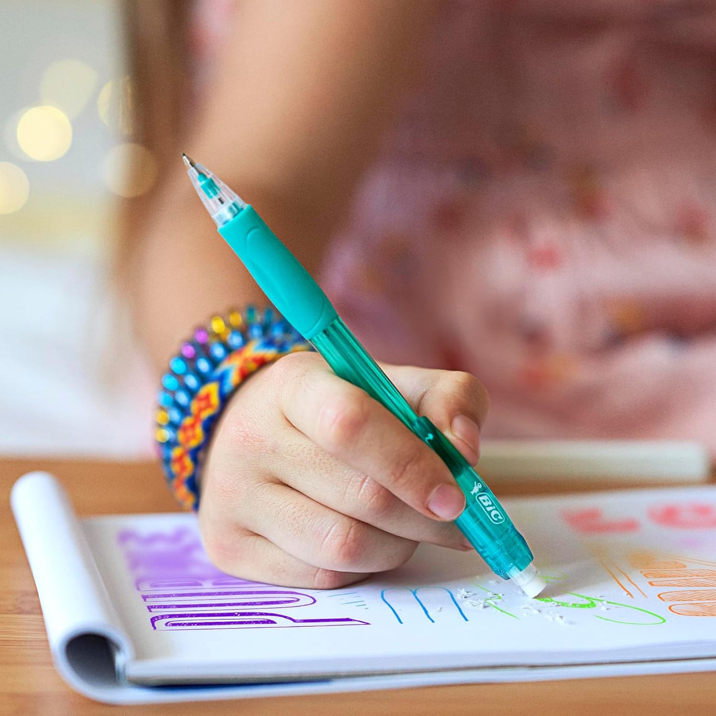 BIC Velocity Pencil w/Colored Leads, Assorted, 6 Pack