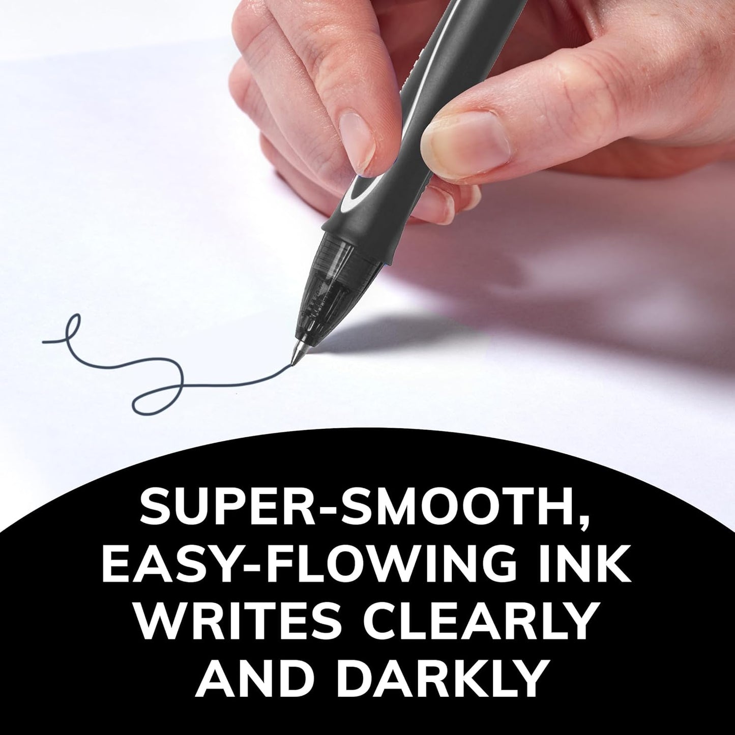 BIC Gel-ocity Quick Dry Retractable Gel Pens, Medium Point, 0.7 mm, Black