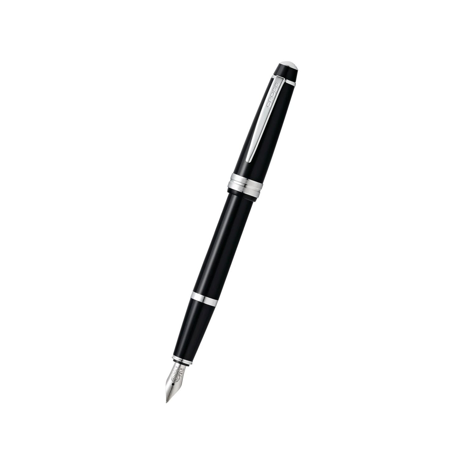 Cross Bailey Light™ Polished Black Resin with Polished Chrome Appointments and Medium Nib Fountain Pen