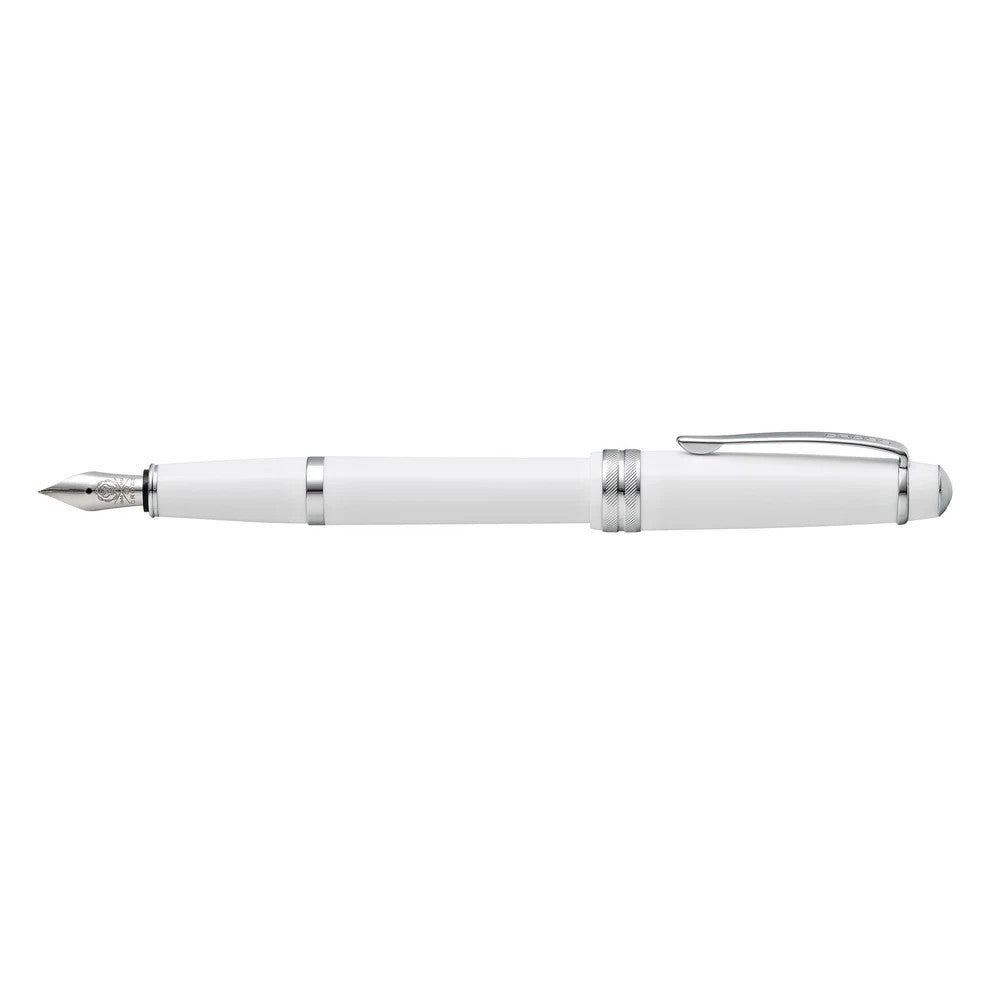 Cross Bailey Light™ Polished White Resin with Polished Chrome Appointments and Medium Nib Fountain Pen