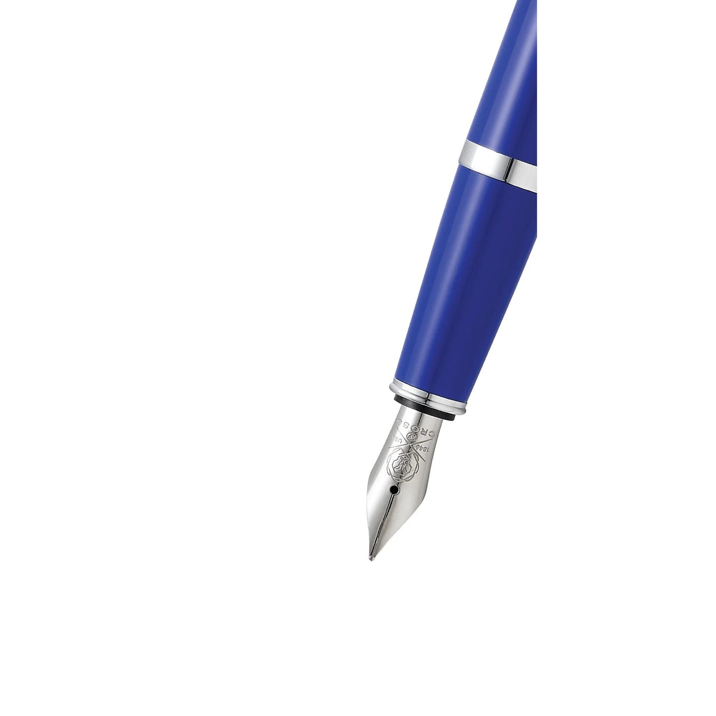 Cross Bailey Light™ Polished Blue Resin with Polished Chrome Appointments and Medium Nib Fountain Pen