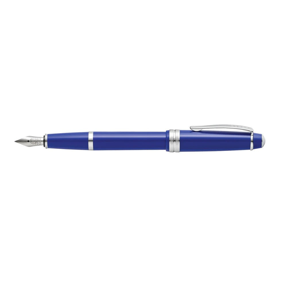 Cross Bailey Light™ Polished Blue Resin with Polished Chrome Appointments and Medium Nib Fountain Pen