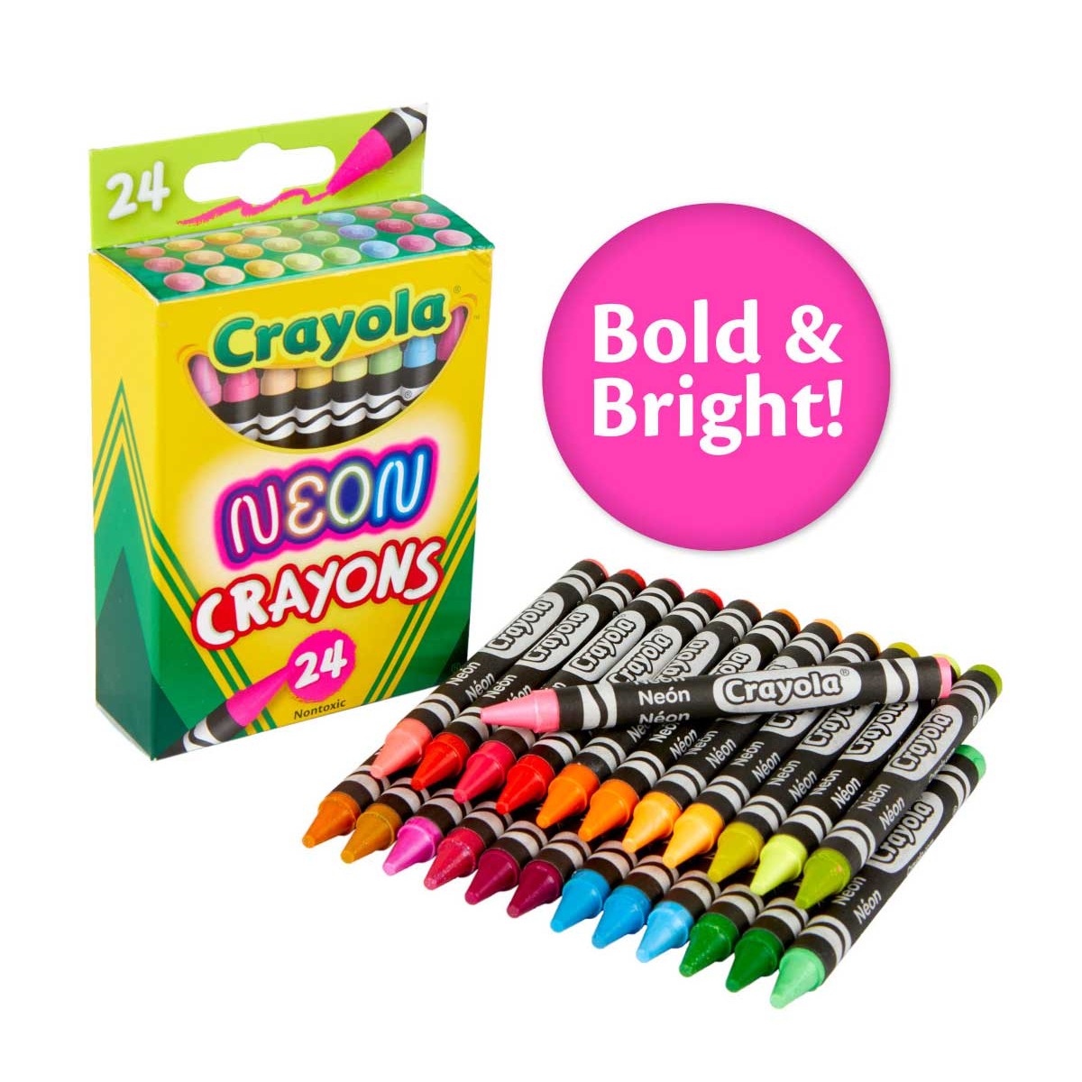 Crayola 52-3410 24 ct. Neon Crayons