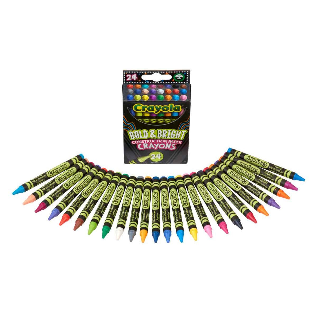 Crayola 52-3463 24 ct. Bold & Bright Construction Paper Crayons