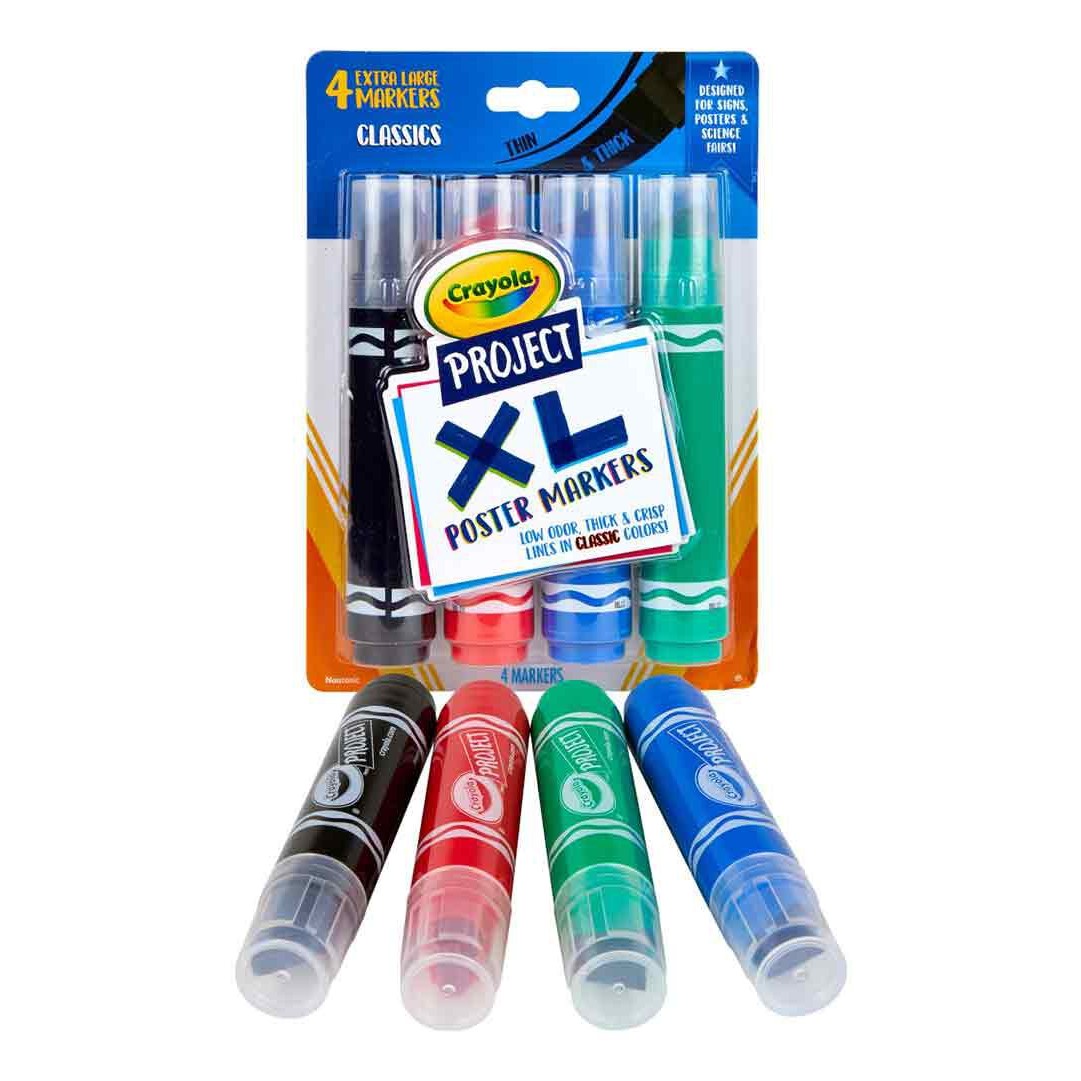 Crayola 58-8356 Crayola Project 4 ct. XL Poster Markers, Classic