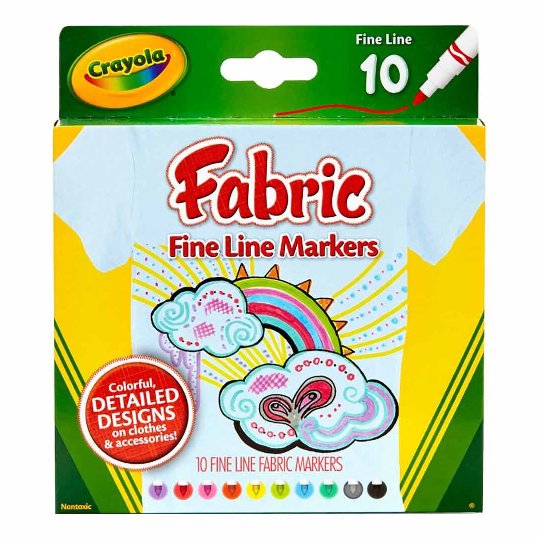 Crayola 58-8626 10 ct. Fine Line Fabric Markers