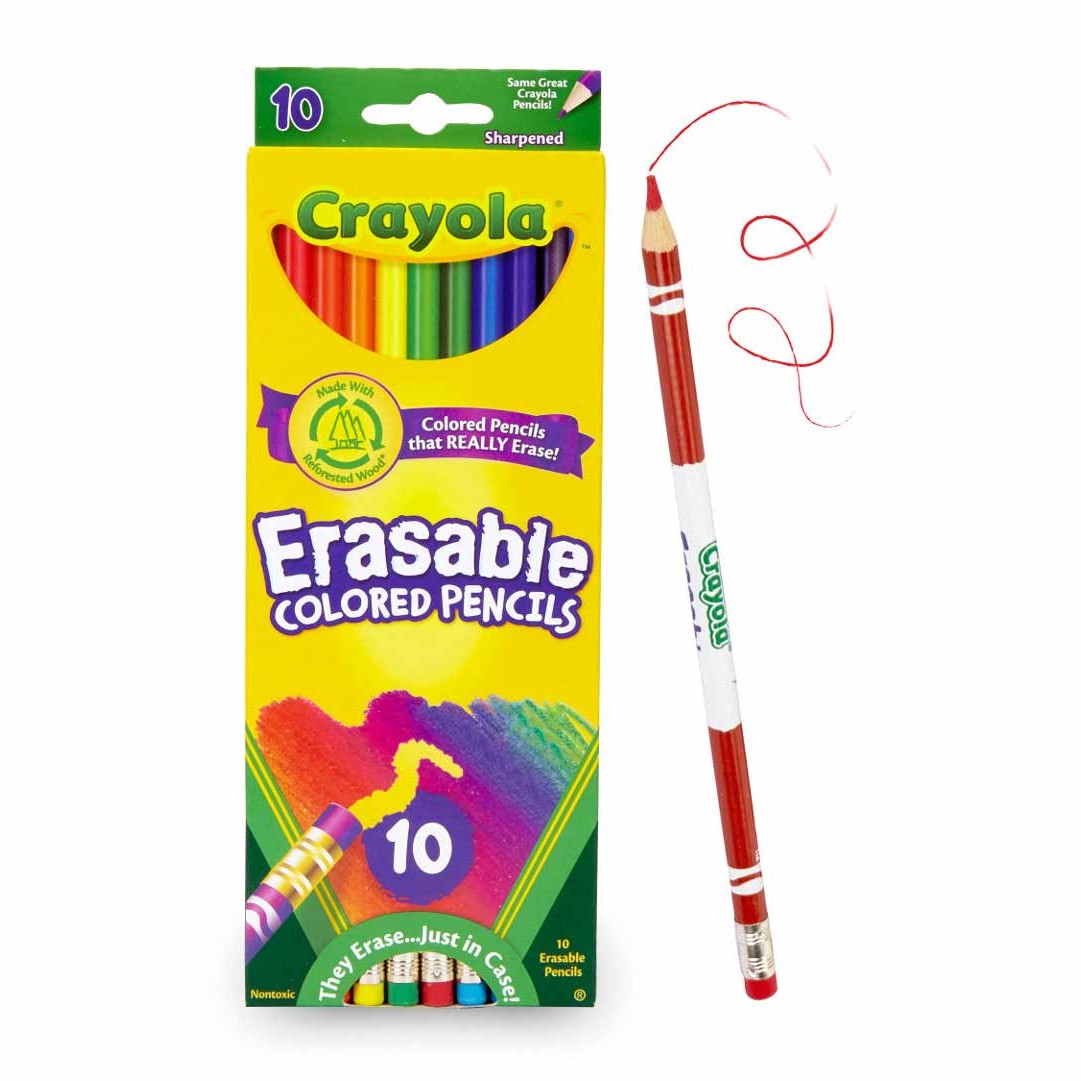 Crayola 68-4410 10 ct. Erasable Colored Pencils