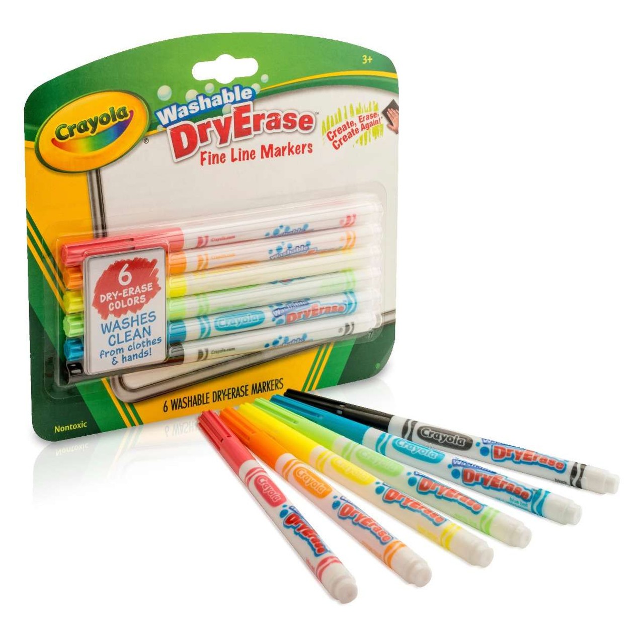 Crayola 98-5906 6 ct. Dry-Erase Fine Line Washable Markers
