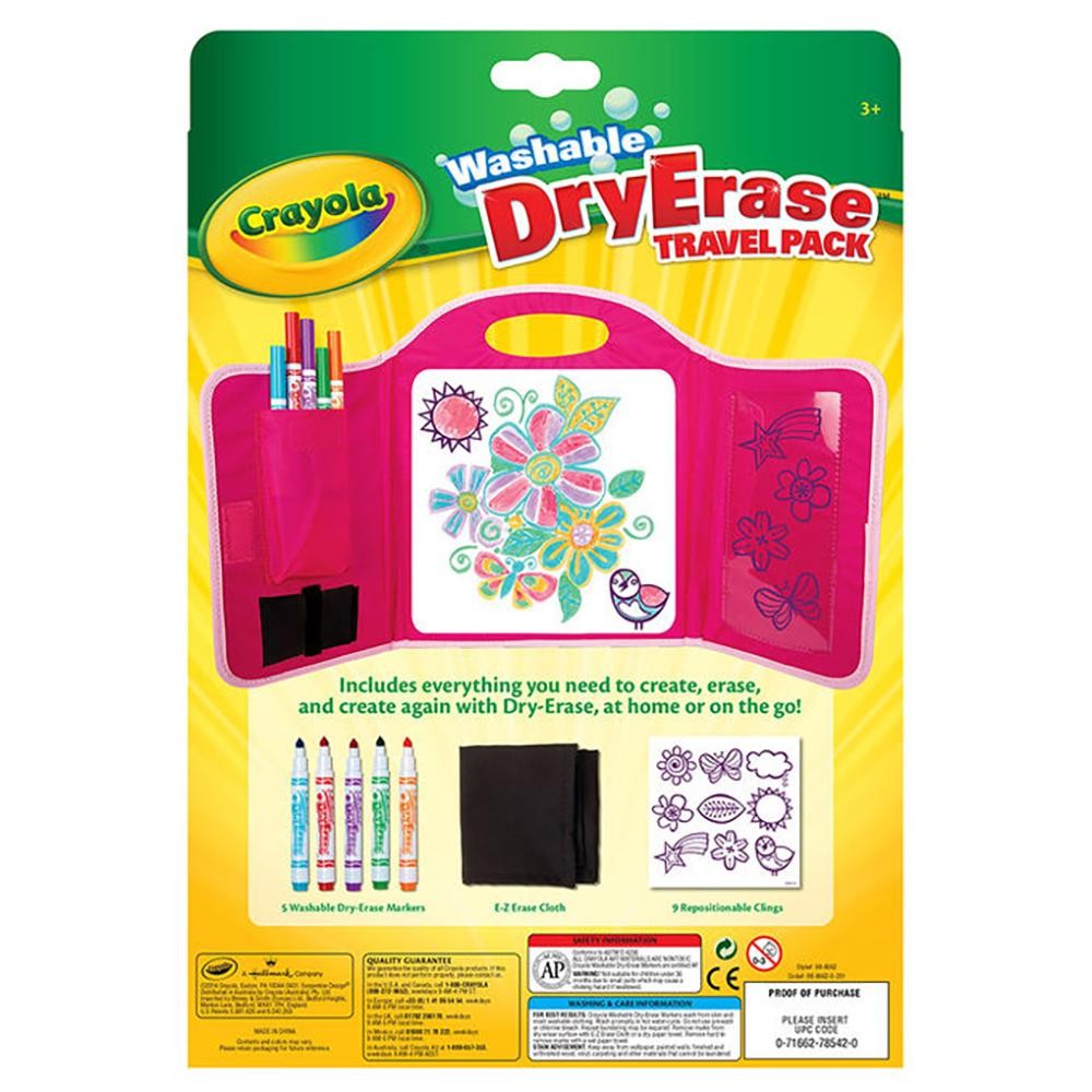 Crayola 98-8662 Dry-Erase Fold & Go Travel Pack