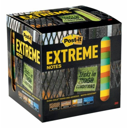 3M EXTRM33-12TRYX Post-it Extreme Notes, 3 in x 3 in (76 mm x 76 mm)