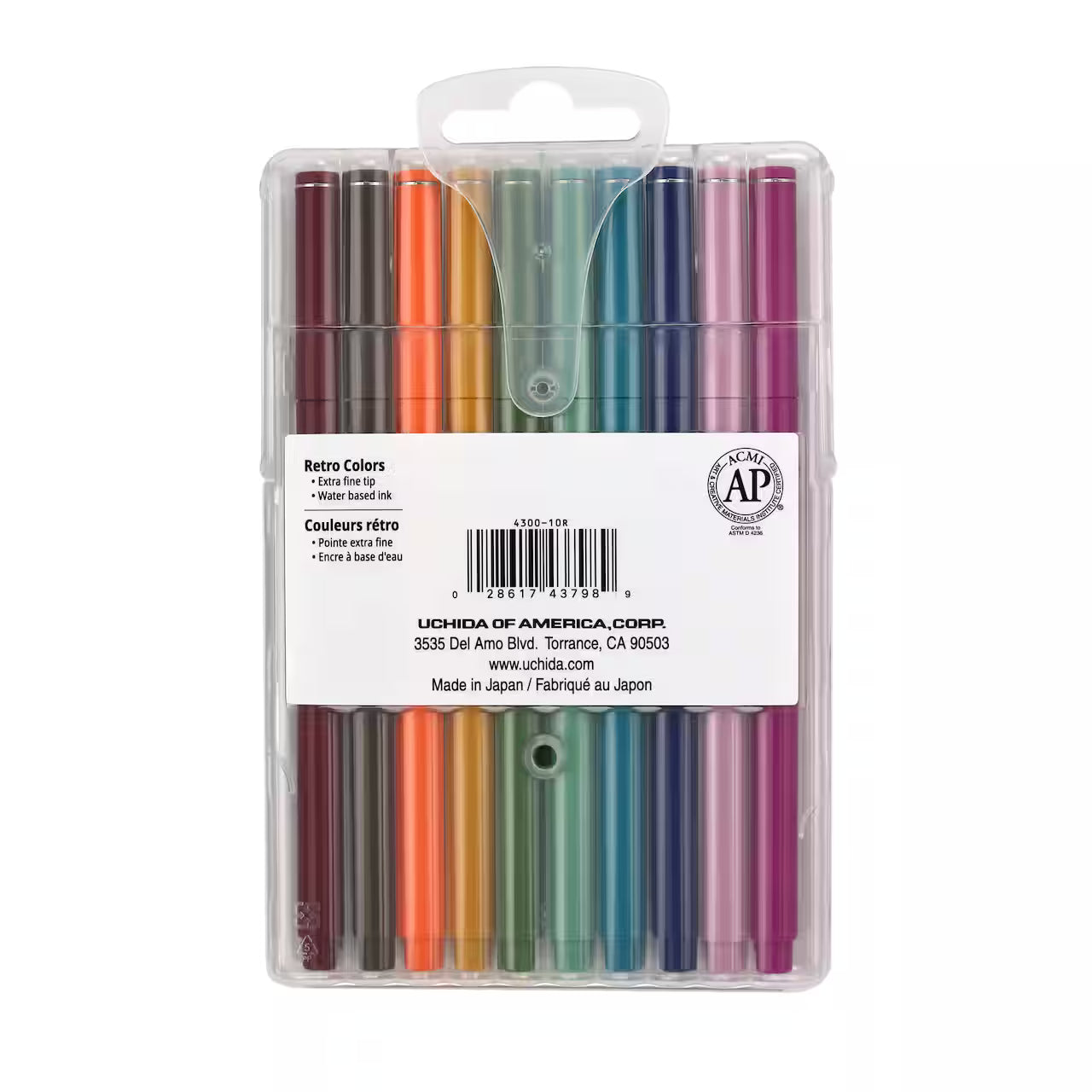 Marvy 4300-10F Le Pen, 0.3mm, 10pc Neon Set