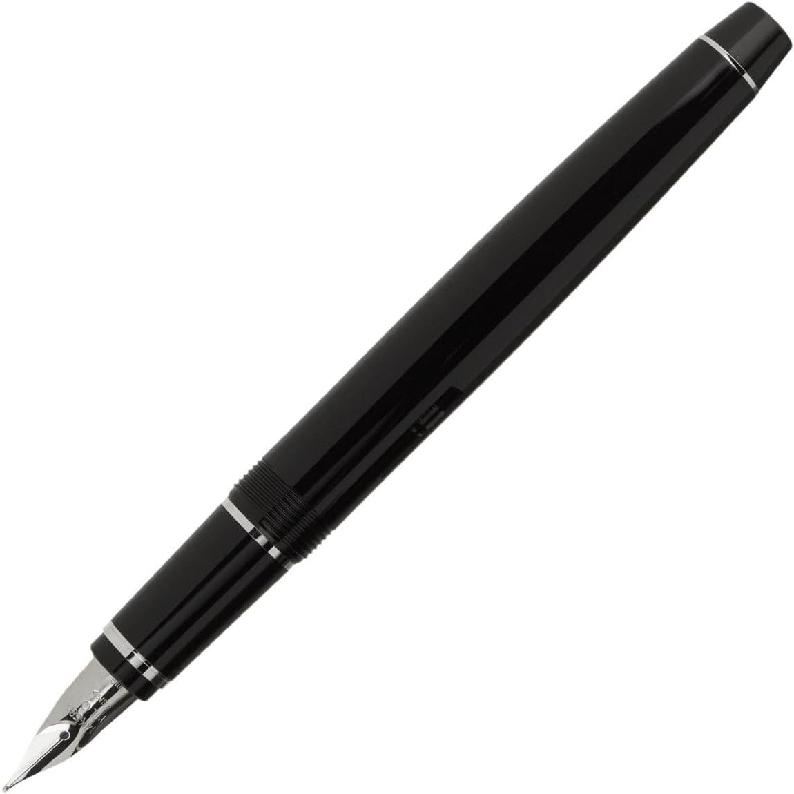 Namiki Falcon Fountain Pen, Black, Rhodium Accents, Soft Extra Fine Nib (60740)