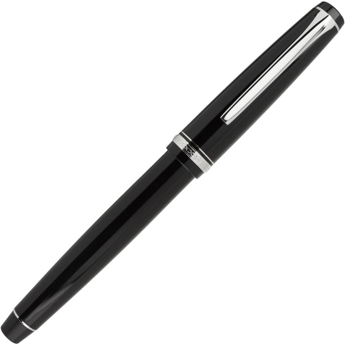 Namiki Falcon Fountain Pen, Black, Rhodium Accents, Soft Extra Fine Nib (60740)