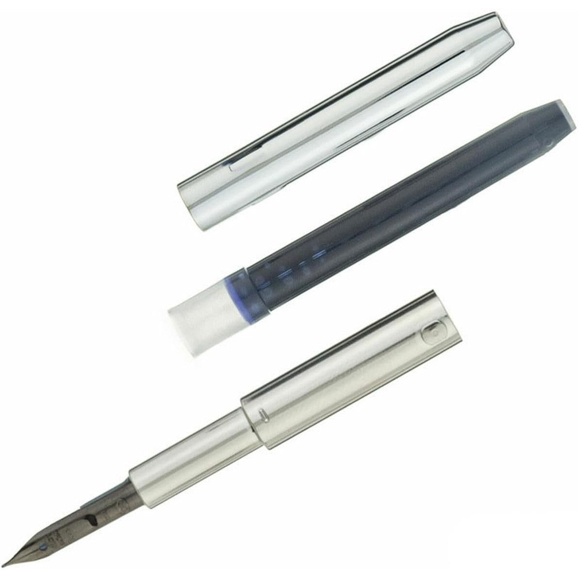 Namiki Vanishing Point Fountain Pen, White & Black, 18k Medium Nib (60747)