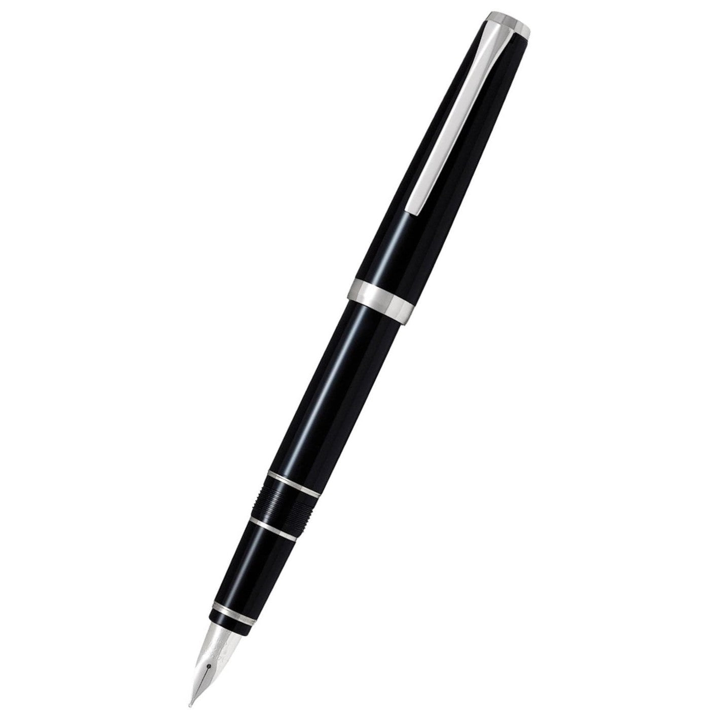 Namiki Falcon Lacquer Fountain Pen - Black, Broad Nib (60770)
