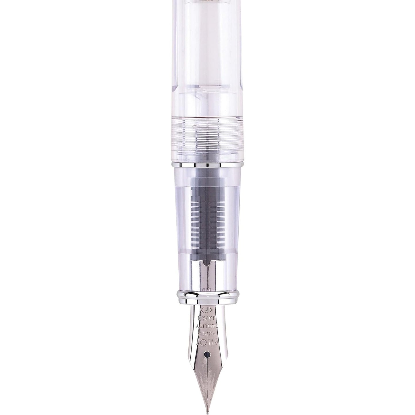 Namiki Prera Fountain Pen, Clear Barrel, Orange/Silver Accents, Fine Nib (60814)