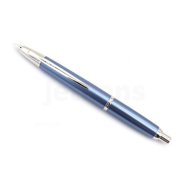 Namiki Vanishing Point Decimo Fountain Pen, Light Blue Barrel, Rhodium Accents, Medium Nib (65345)
