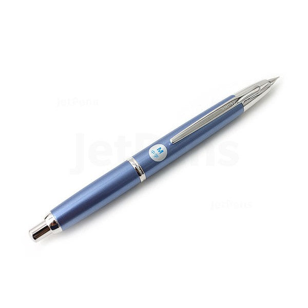 Namiki Vanishing Point Decimo Fountain Pen, Light Blue Barrel, Rhodium Accents, Medium Nib (65345)