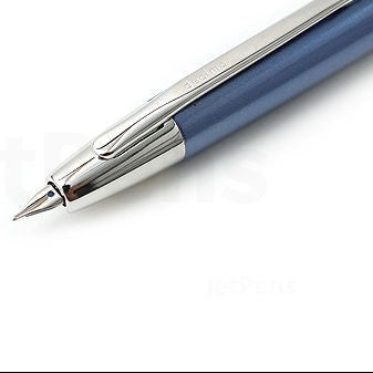 Namiki Vanishing Point Decimo Fountain Pen, Light Blue Barrel, Rhodium Accents, Medium Nib (65345)