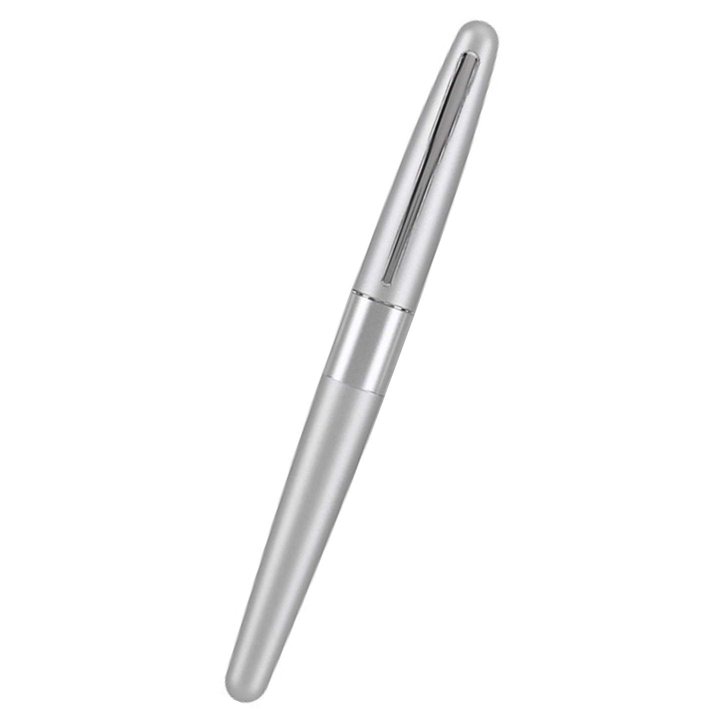Namiki Metropolitan Fountain Pen, Silver Barrel, Classic Design, Fine Nib, Black Ink (91113)
