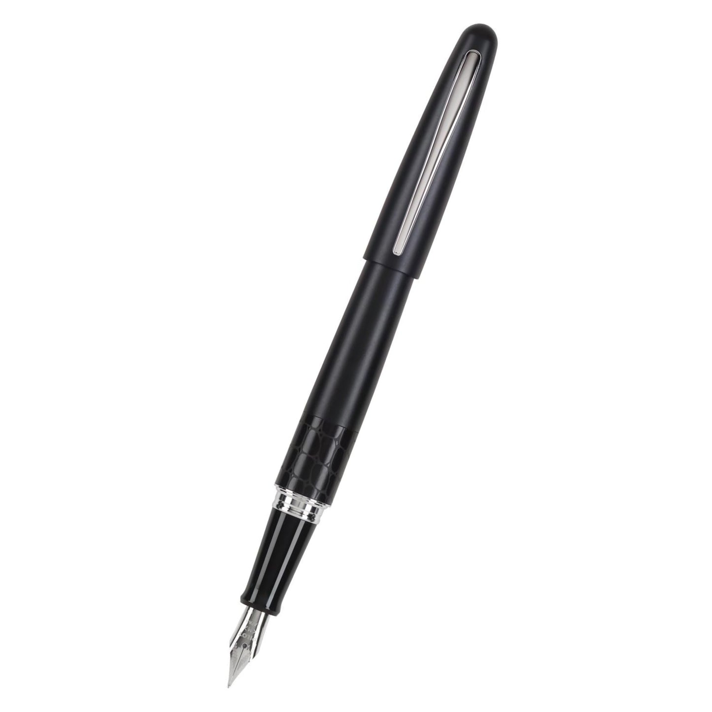 Namiki MR Animal Fountain Pen, Matte Black Barrel, Crocodile Accent, Fine Point Stainless Steel Nib (91142)