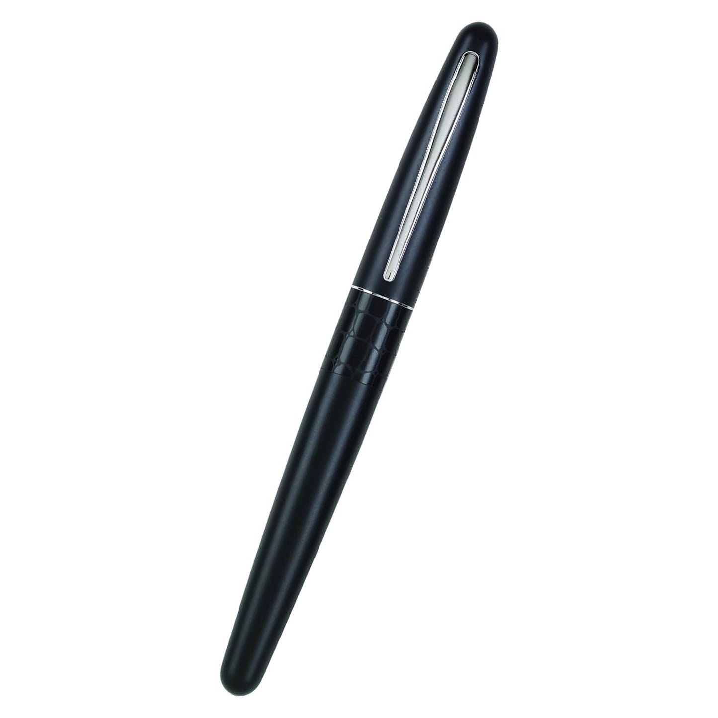 Namiki MR Animal Fountain Pen, Matte Black Barrel, Crocodile Accent, Fine Point Stainless Steel Nib (91142)
