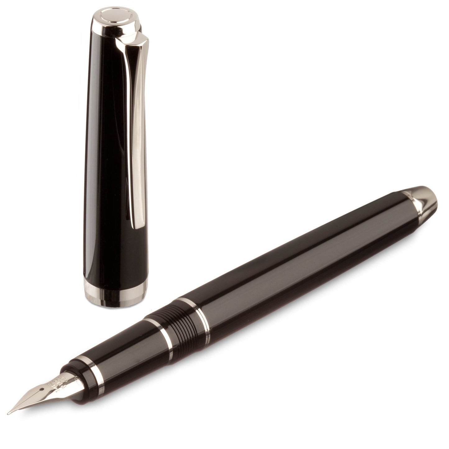 Namiki Falcon Lacquer Fountain Pen - Black, Broad Nib (60770)