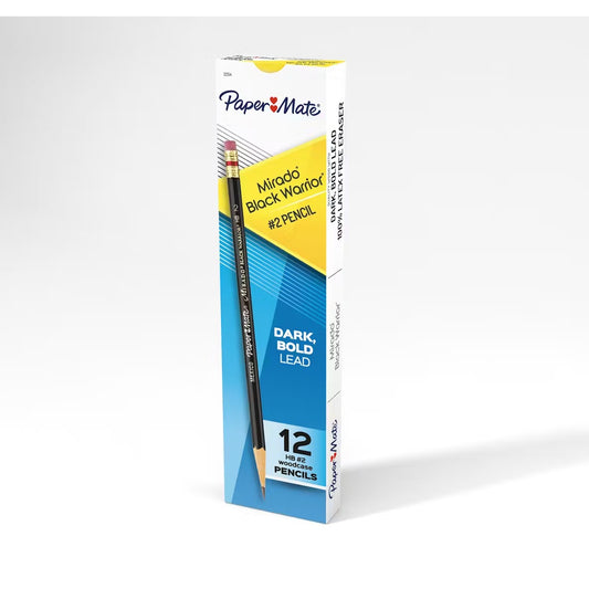 Paper Mate 2254 Pencil Black Warrior #2 (DOZEN)