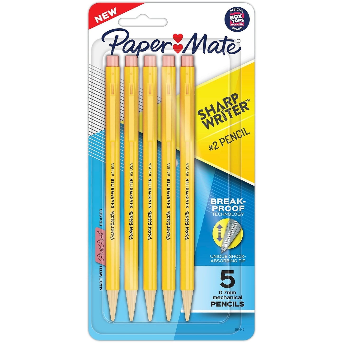Paper Mate Sharpwriter Mp 0.7mm Yellow 5/Cd