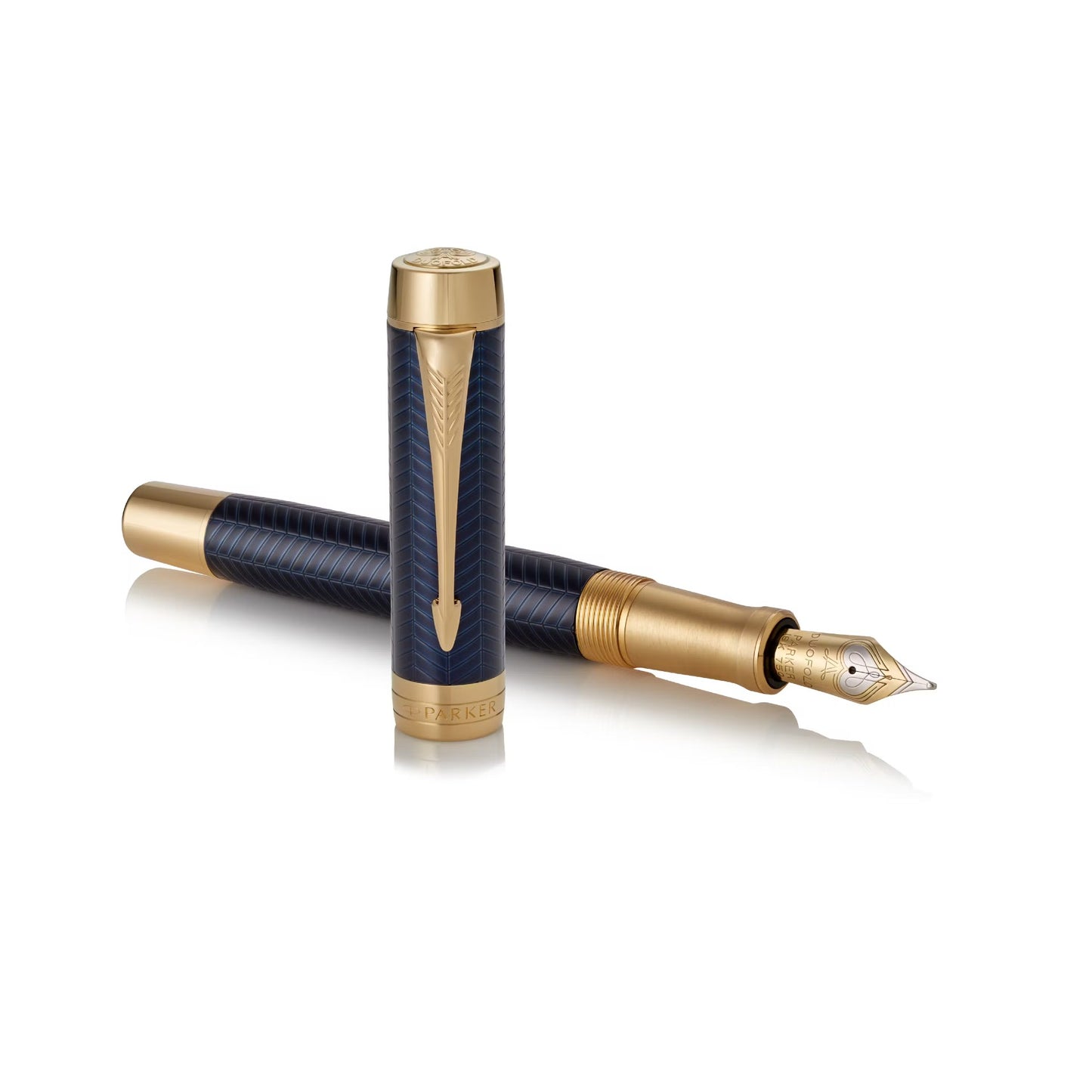 Parker Duofold Prestige Blue CHV GT Fountain Pen-C F GB