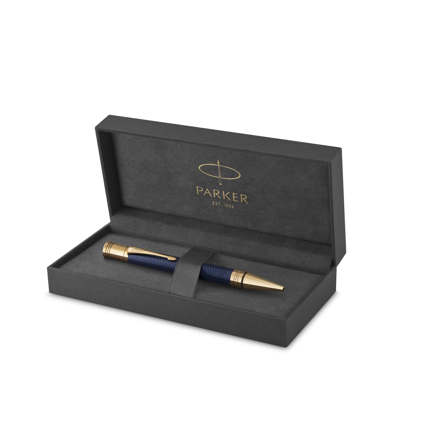 Parker Duofold Prestige Blue CHV Ball Point Pen GT M.Black GB