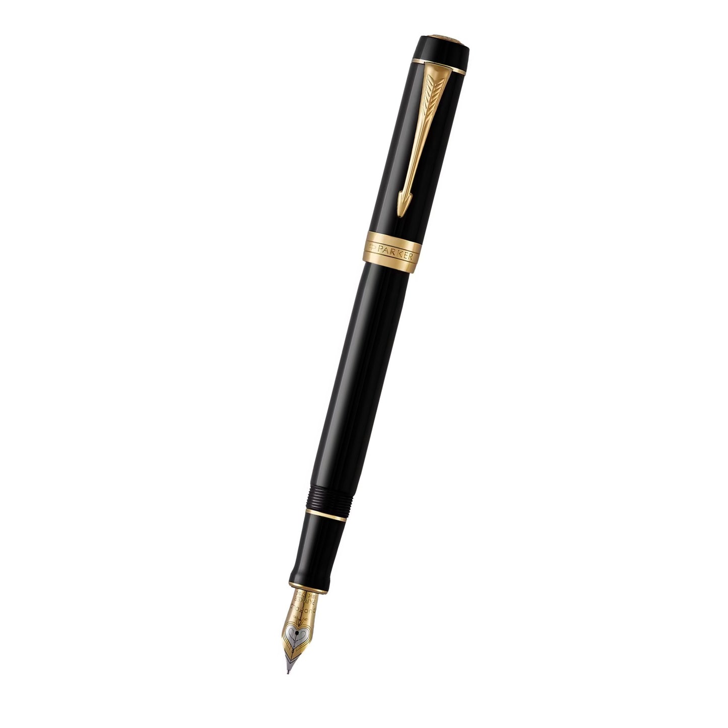 Parker Duofold Classic Black GT Fountain Pen-C M GB