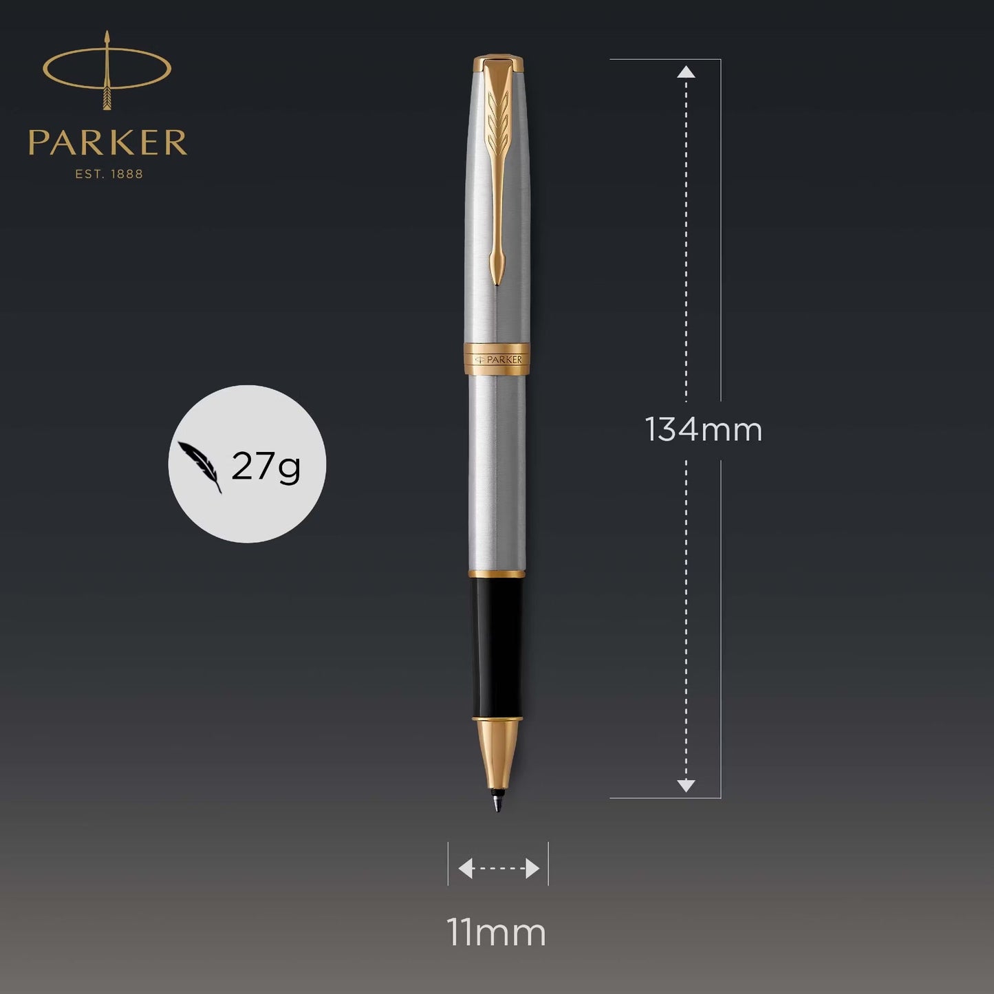 Parker Sonnet Core SS GT Roller Ball F.Black GB