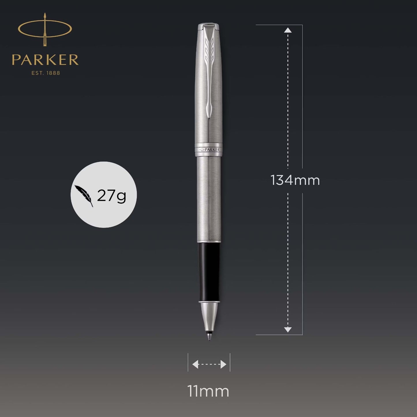 Parker Sonnet Core SS CT Roller Ball F.Black GB
