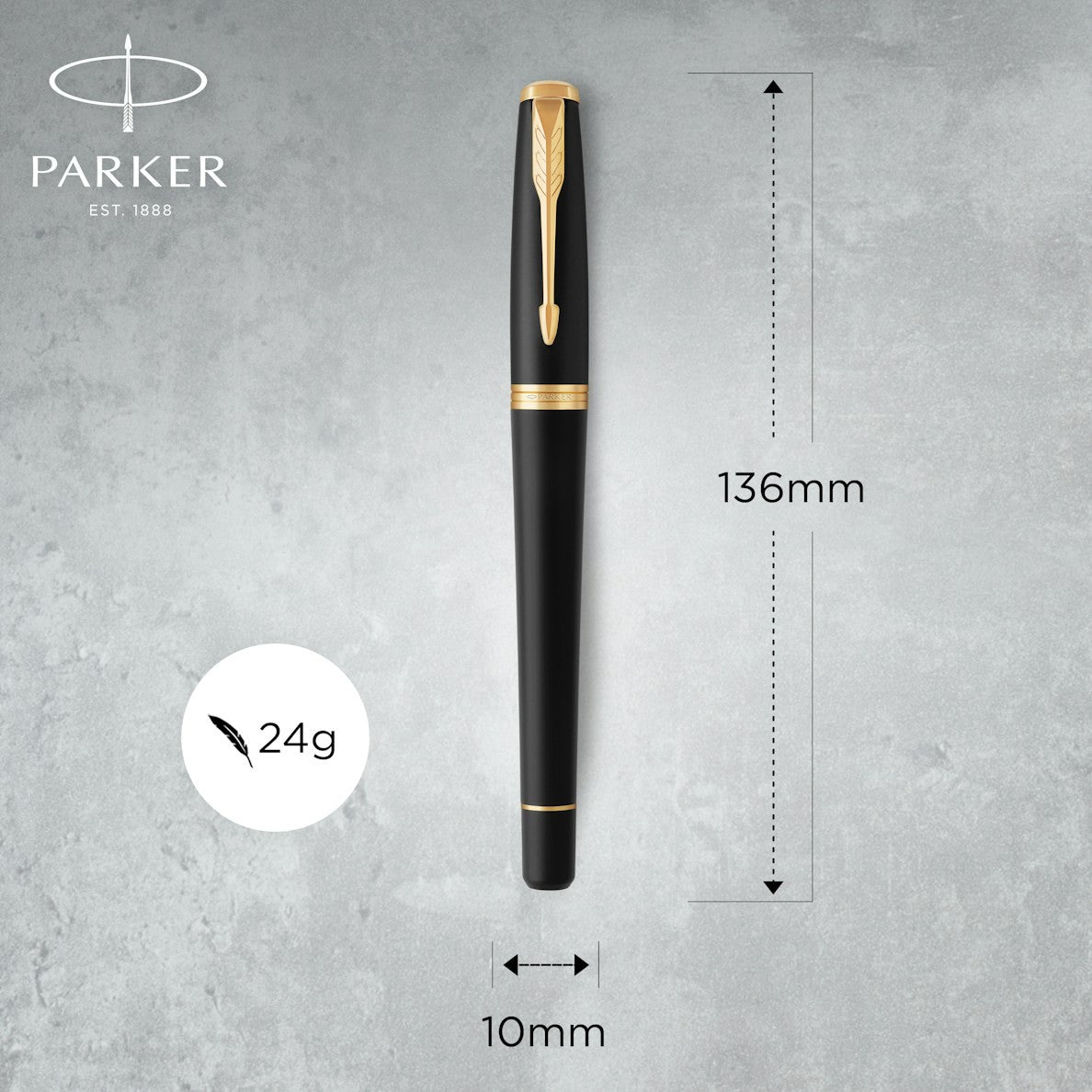 Parker URoller Ball MBlack GT Fountain Pen F GB