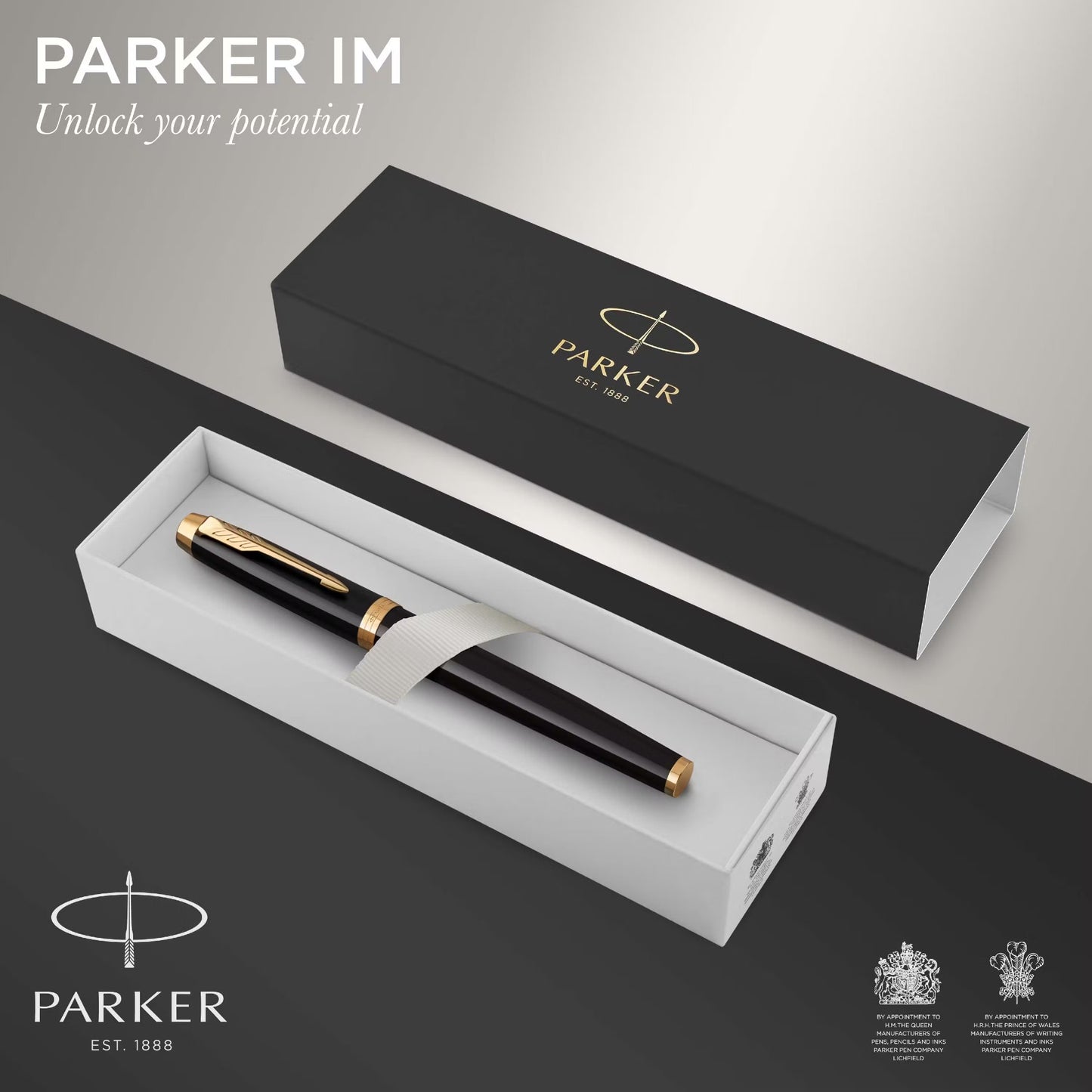 Parker IM Premium Black GT Fountain Pen M GB
