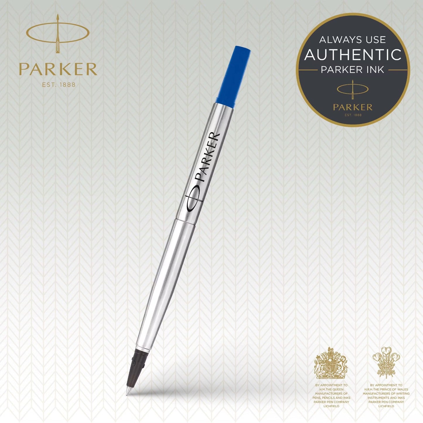 Parker Roller Ball Blue Refills, 0.5mm Fine