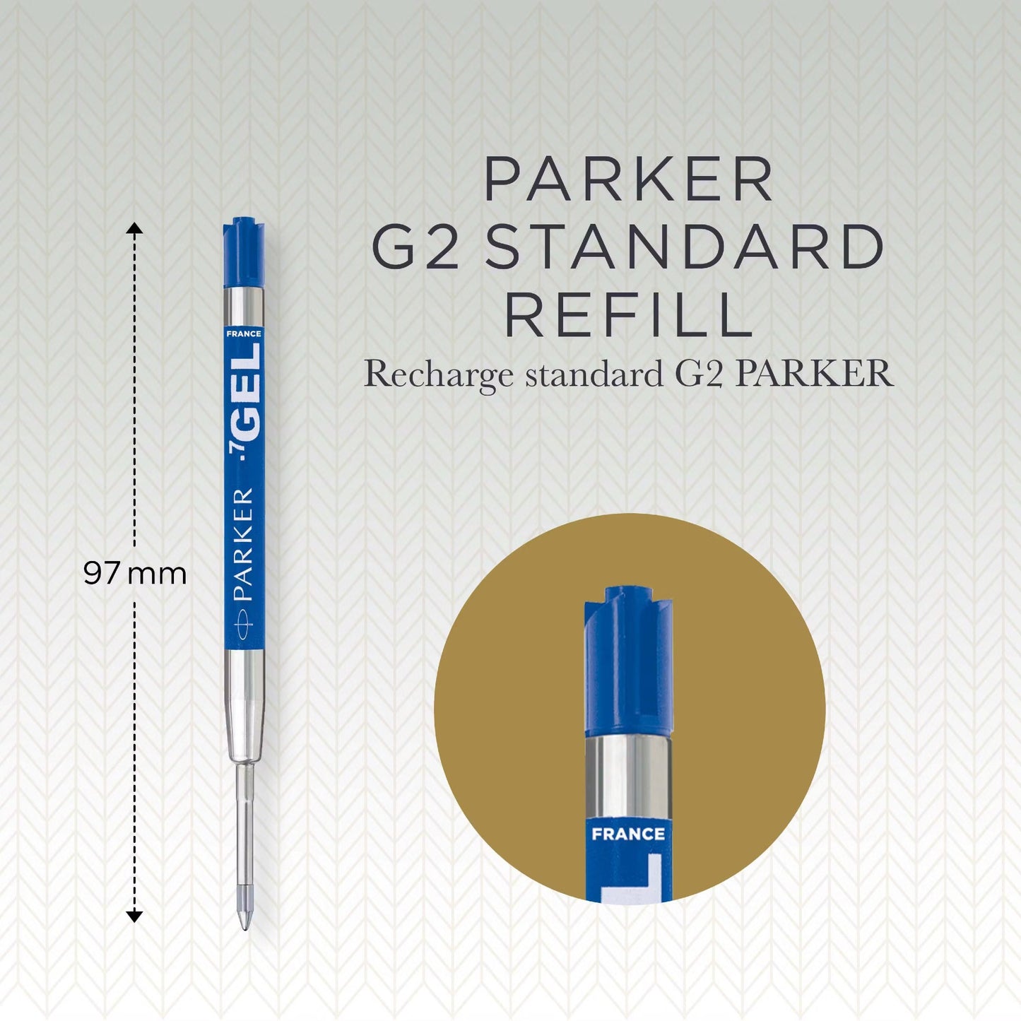 Parker 1950364 Gel Pen Refills, Medium Blue, 2pk BL2