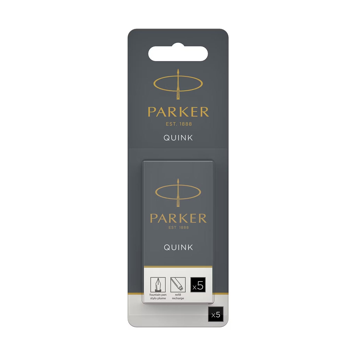 Parker Refill Quink Ink Cart P Black, 5-pk