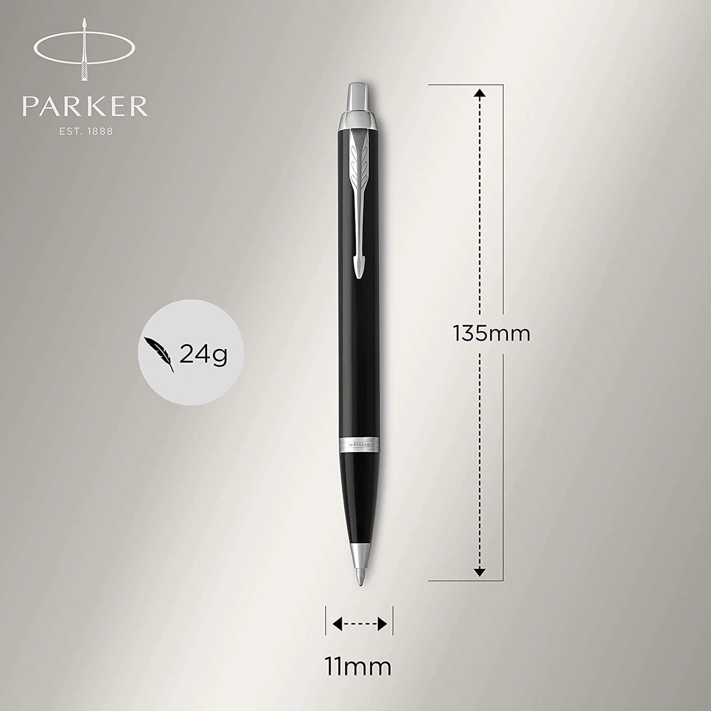 Parker IM Premium Black CT Ball Point Pen M.Blue BL1