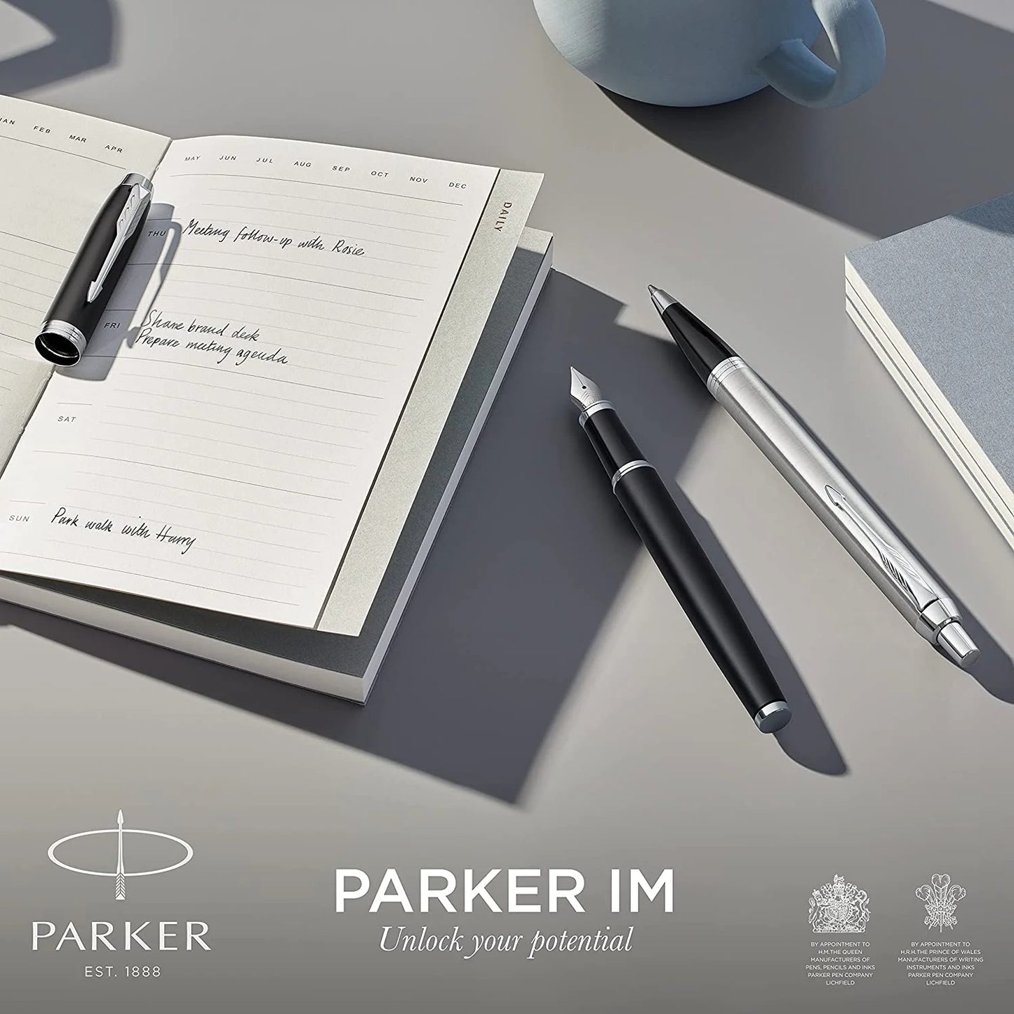 Parker IM Premium Black CT Ball Point Pen M.Blue BL1
