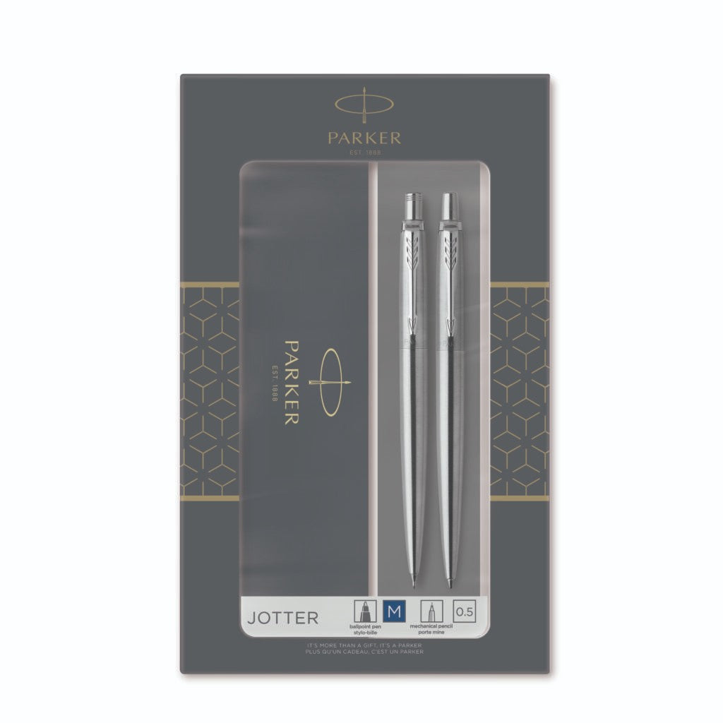 Parker JOT DUO SS CT Ball Point Pen Mechanical Pencil 19