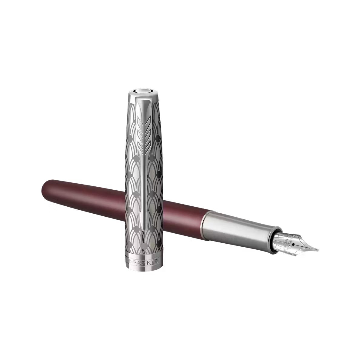 Parker Sonnet Premium Metal Red CT Fountain Pen-18K F GB