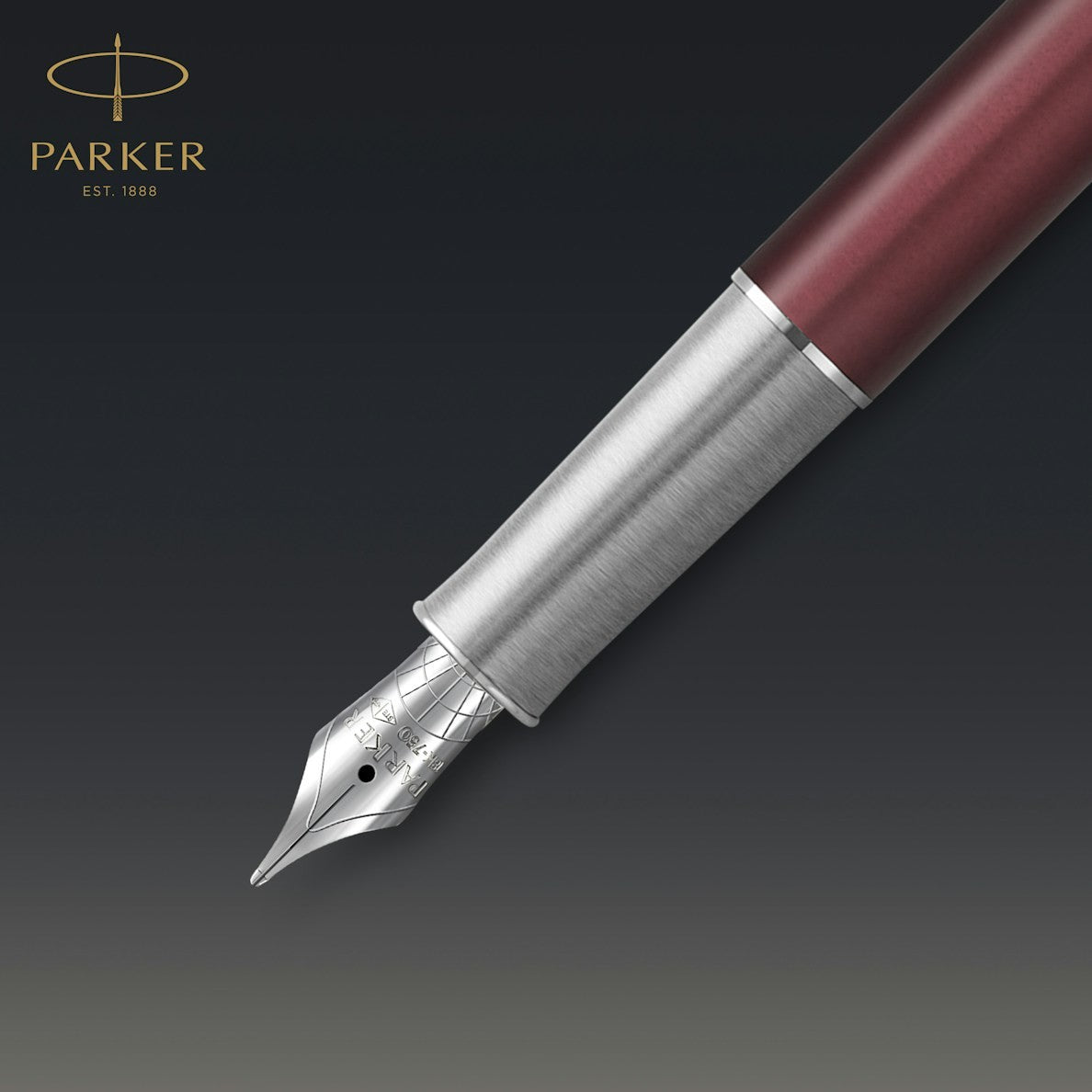 Parker Sonnet Premium Metal Red CT Fountain Pen-18K F GB