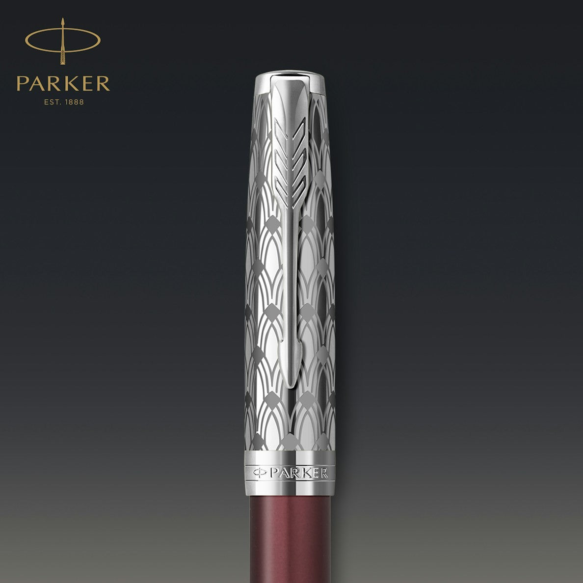 Parker Sonnet Premium Metal Red CT Fountain Pen-18K F GB